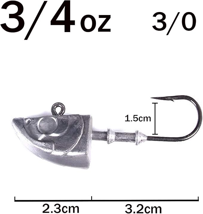 10Pcs Jig Heads Saltwater for Fishing Swimbait Saltwater Jig Heads Lures for Bass
