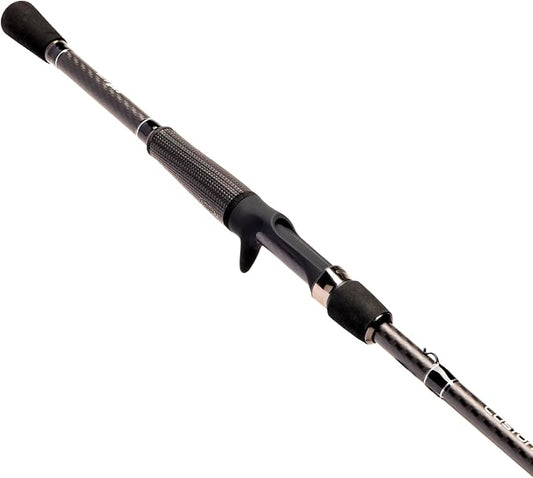 Lew's Custom Lite Casting Fishing Rod, HM85 Graphite Rod, Stainless Steel Guides with Titanium Oxide Inserts, Split-Grip Handle, Black