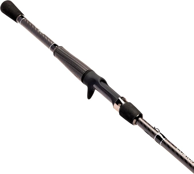 Lew's Custom Lite Casting Fishing Rod, HM85 Graphite Rod, Stainless Steel Guides with Titanium Oxide Inserts, Split-Grip Handle, Black