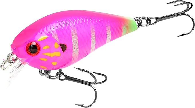 Lucky Craft LC 0.5 Squarebill Crankbait, Silent Fishing Lure for Bass Trout and Pike, Made in Japan, Freshwater Fishing Gear, Hard Bait Bass Lures