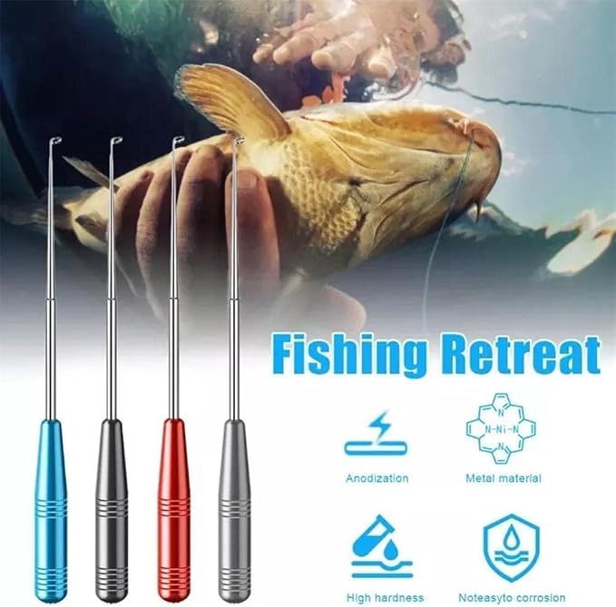 Red Fishing Hook Remover Fishing Hook Quick Removal Device Portable Hook Detacher Security Extractor Fish Hook Disconnect Device Fishing Hooks Accessory