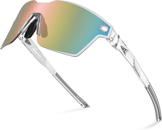 KastKing Tarkio Polarized Fishing Sunglasses, Large Single PC Lenses, Rimless Wrap Design, UV400 Protection Sports Sunglasses