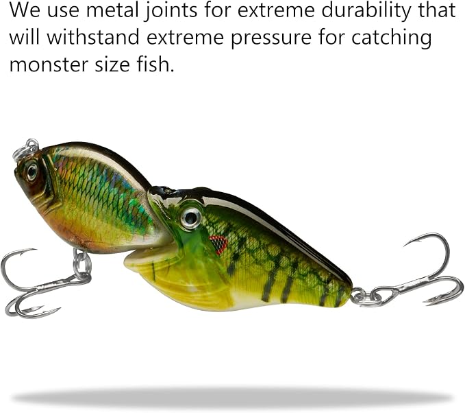BASSROCK Fish Group Single Jointed Swimbait Bass Fishing Lure Hard Bait 3.5” 11/16oz
