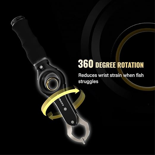 Gomexus Fish Lip Gripper with Scale,Max 40lbs Scale,for Safe Handling Fish,Easy Hook Removal-Ideal Fishing Gifts for Men