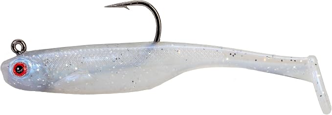 Strike King Homing Minnow Fishing Lure, Pre-Rigged Soft Plastic Swimbait, 3-Pack