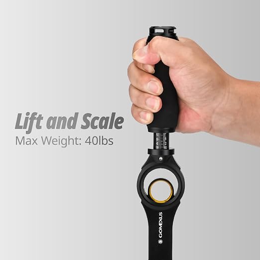 Gomexus Fish Lip Gripper with Scale,Max 40lbs Scale,for Safe Handling Fish,Easy Hook Removal-Ideal Fishing Gifts for Men