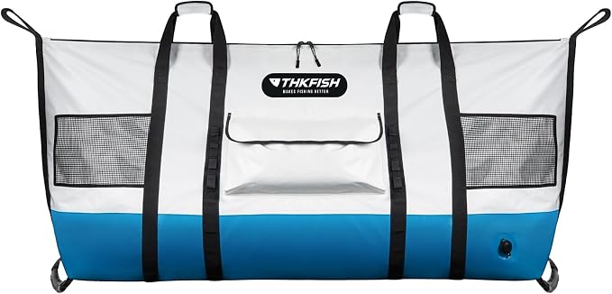 THKFISH Fish Cooler Bag Insulated Fish Kill Bag for Caught Fishing, 70in Waterproof Fishing Catch Bags with Smooth Water-Resistant Zipper Keep Ice-Cold & Fresh Over 48H