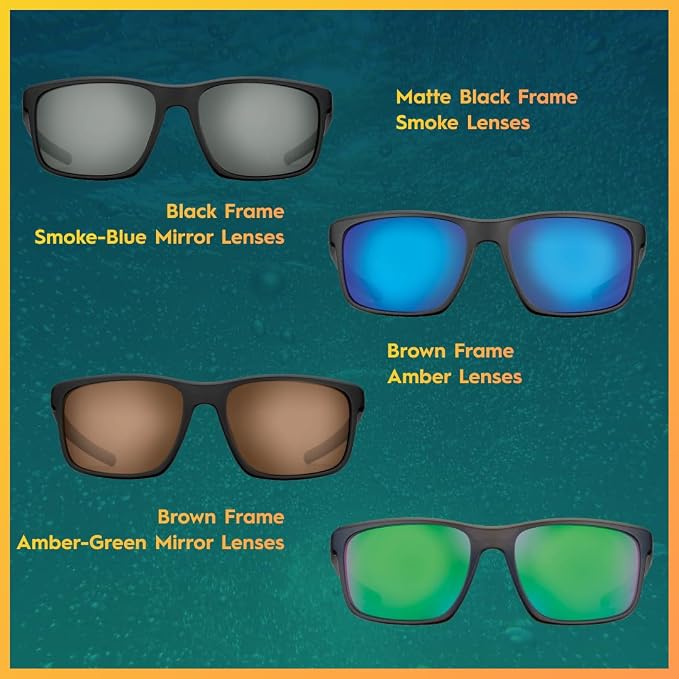Flying Fisherman Rip Current Polarized Sunglasses with 100% UVA Protection for Fishing, Biking, Golf, Hiking, Beach, Driving