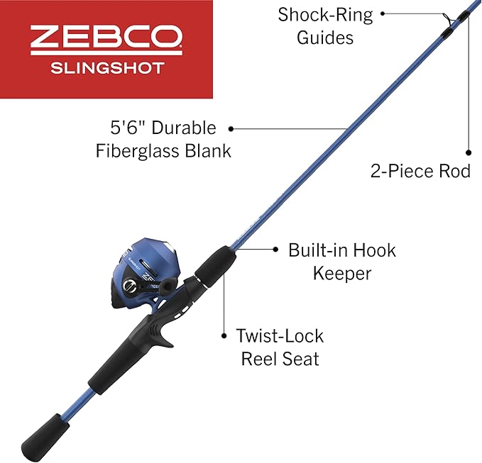 Zebco Splash Kids Spincast Reel and Fishing Rod Combo, 29" Durable Floating Fiberglass Rod with Tangle-Free Design, Oversized Reel Handle Knob, Pre-Spooled with 6-Pound Zebco Fishing Line
