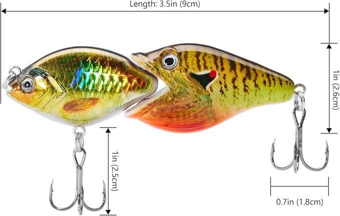 BASSROCK Fish Group Single Jointed Swimbait Bass Fishing Lure Hard Bait 3.5” 11/16oz