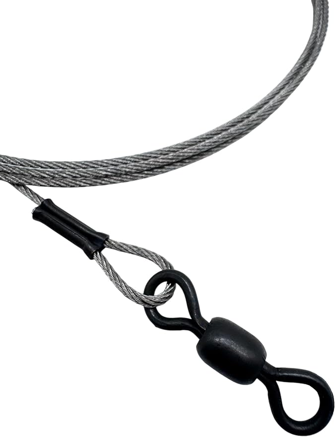 End Game Tackle 15' Shark Rig with Mustad Circle Hook - Braided Line, Black, 15' Total Length, 5' Bite Section, 10' 400lb Leader