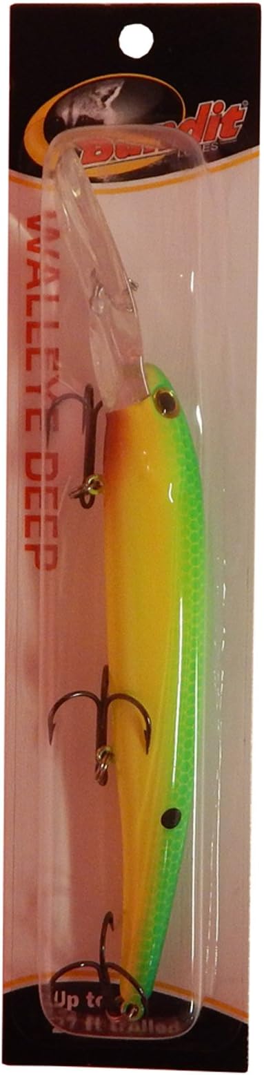 Bandit Lures 4 3/4-Inch Slender Minnow Jerkbait Trolls Up to 27 Feet Deep, Universal Color Patterns, 1 Piece