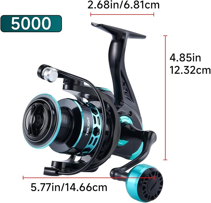 HAUT TON Dolphin Advance Edition Spinning Reel,5.2:1Gear Ratio,22LBS,5+1BB,Backlash Free Bearing,Sealed Drag System,Saltwater,Freshwater Fishing Reels