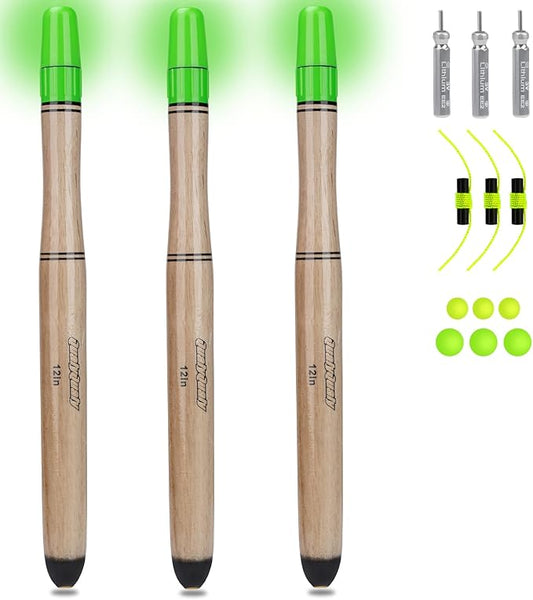 QualyQualy Lighted Fishing Floats for Catfish, 3-5PCS Fishing Pole Floats Glow in Dark Fishing Bobber with Glow Sticks for Freshwater Saltwater