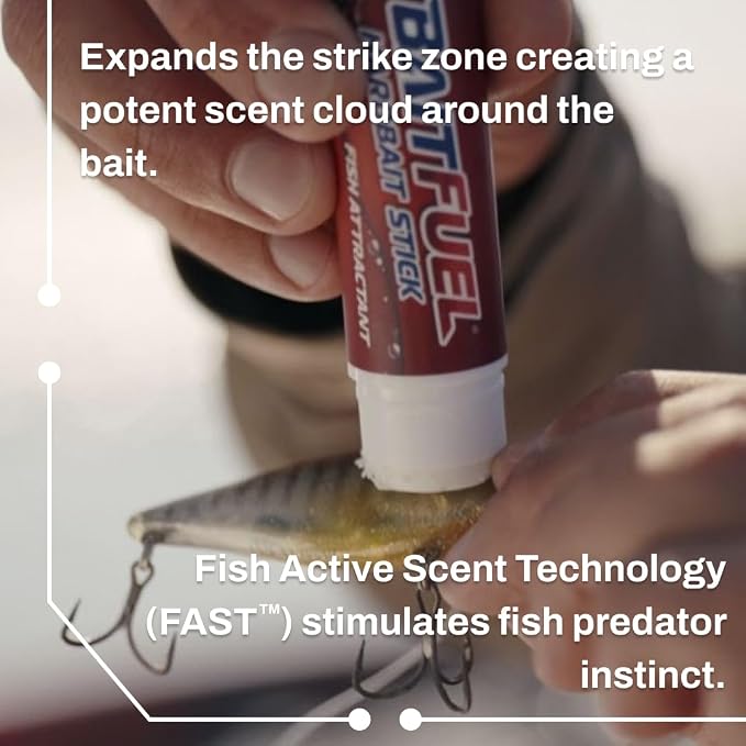 BAITFUEL X55 Freshwater Formula Hardbait Stick for Fishing: The Supercharged Fish Scent Technology with Powerful Attractants and Taste Enhancers That Fish Bite | Single