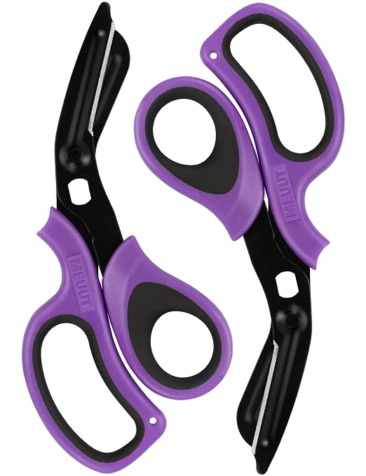 MEUUT 2 Pack Trauma Shears Bandage Scissors for Left and Right Hand- Medical Supplies with 8 inch Heavy Duty Medical Scissors for EMT Workers Nurses