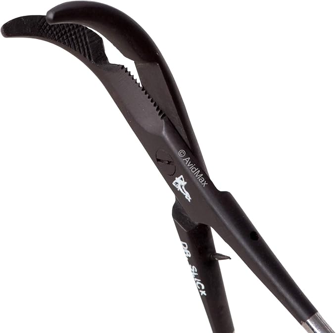 Dr. Slick Scissor Clamp, 4", Black, Curved, 1/2