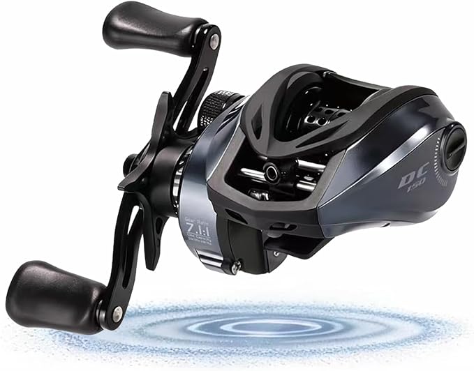 DCast Baitcasting Fishing Reel with Digital Anti-Backlash Control & Smart Braking System, Lightweight Easy-Cast Baitcaster for Bass Fishing