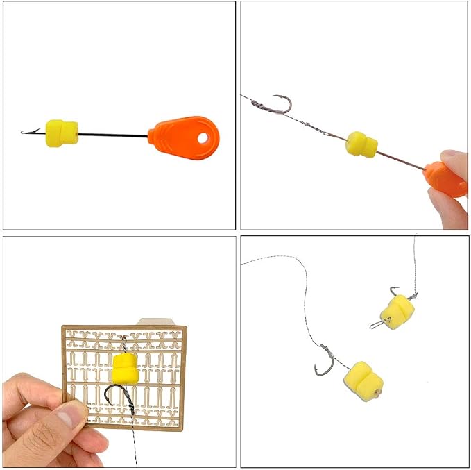 Carp Fishing Baiting Rigs Tool Kit Set, Luroad 6 in 1 Carp Fishing Tackle Kit, Including Hook Needle, Driller, Knot Puller, and Fishing Braid Line Scissors for Lures Bait Driller