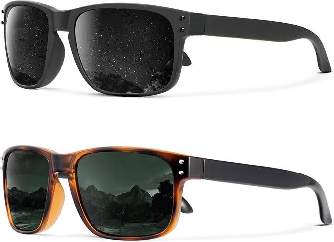 KALIYADI Polarized Sunglasses for Men and Women Vintage Style Sun Glasses for Fishing Running Driving with UV Protection