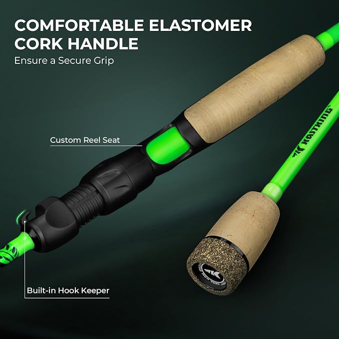KastKing Zephyr Dual Tip Casting Rods & Spinning Fishing Rods, Lightweight KastFlex IM6 Graphite Rod, Dual Tips Section for Different Powers, Built-in Hook Keeper, PTS Power Transition System