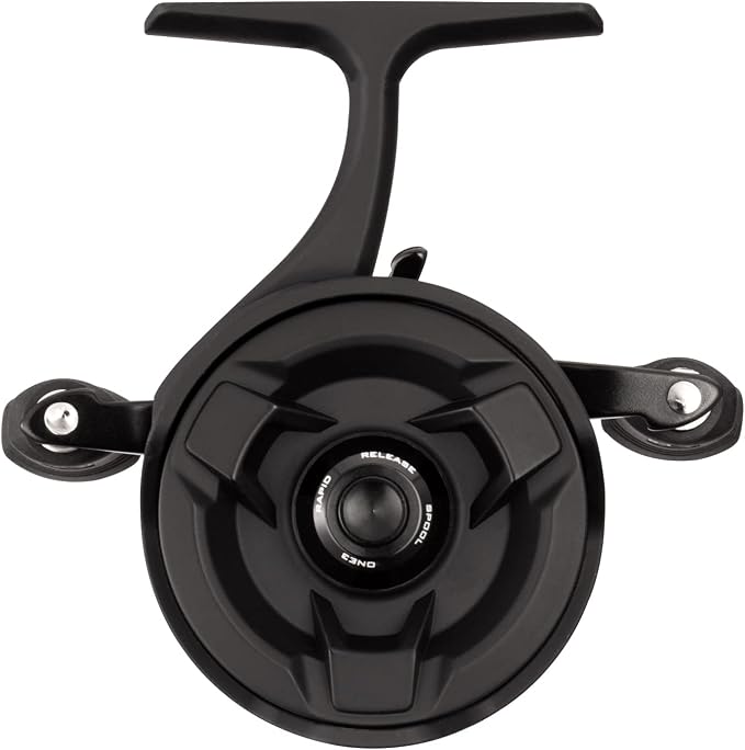 13 Fishing - Descent - Inline Ice Fishing Reel - 2.7:1 Gear Ratio - Left Hand Retrieve (Gen 2) - D2-2.7-LH, Black