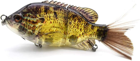 5.9in Multi Jointed Swimbait Fishing Lures Bait,2 Segment Big Giant Sinking Fishing Bass Lures,Crankbaits Swimbaits with Treble Hook
