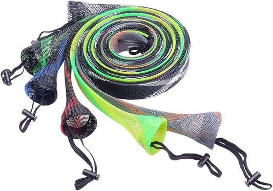 SF Fishing Rod Sock Fishing Rod Sleeve Rod Cover Braided Mesh Rod Protector Pole Gloves Fishing Tools for Spinning Fishing Rod,Casting Rod,Musky Rod, Ice Rod, Fly Rod, Spey Rod
