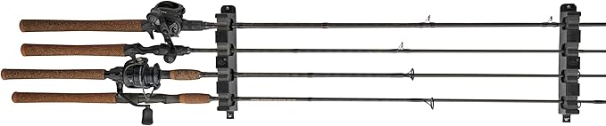 Berkley Horizontal 4 Fishing Rod Rack, Black