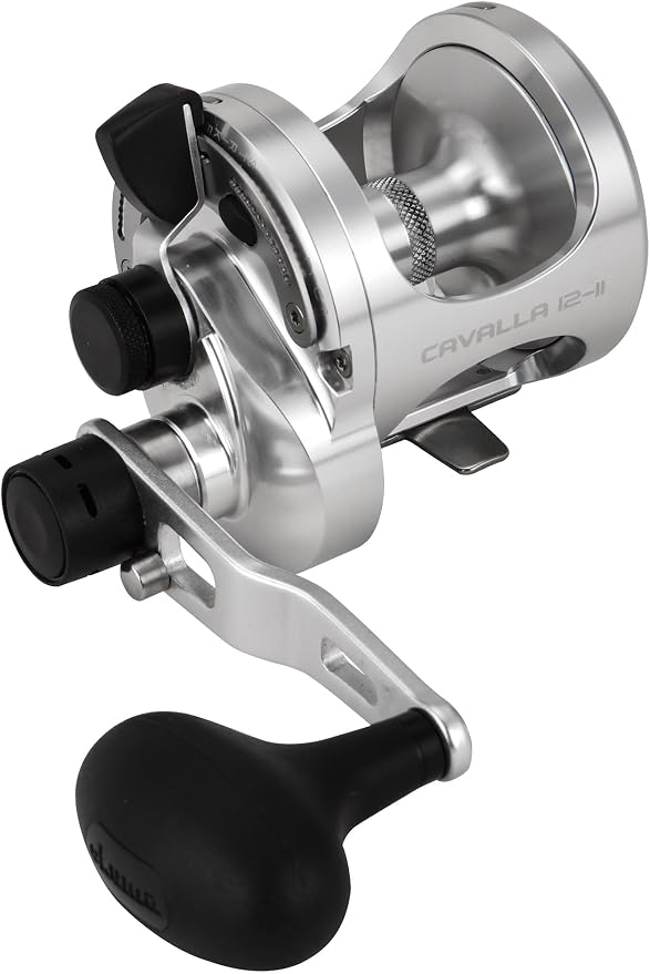 Okuma Cavalla 2-Speed Lever Drag Reel - Machined Aluminum Frame, Carbonite Drag System, Corrosion Resistant Saltwater Fishing Reel