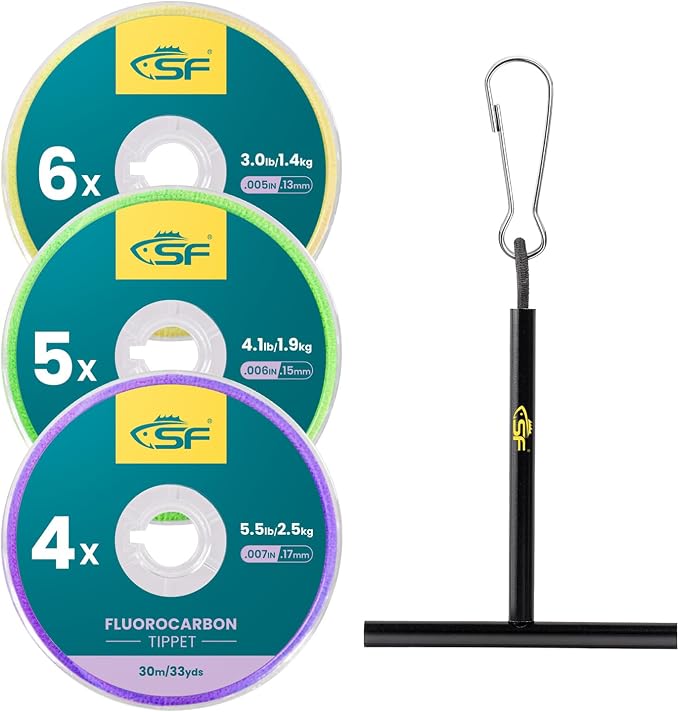SF Clear Fluorocarbon Tippet Line Fly Fishing Tippets Leaders Trout 75M 100M 0X 1X 2X 3X 4X 5X 6X 7X