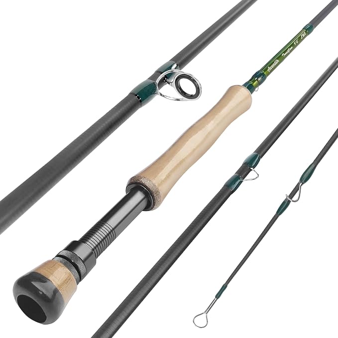 Aventik Troutflow Fly Fishing Rod and Reel Combo, 9FT 5wt 8wt, Japan Toray 46T Carbon Fast Action 4-Piece Fly Rod Kit with SADC Pre-Spooled Reel & Case