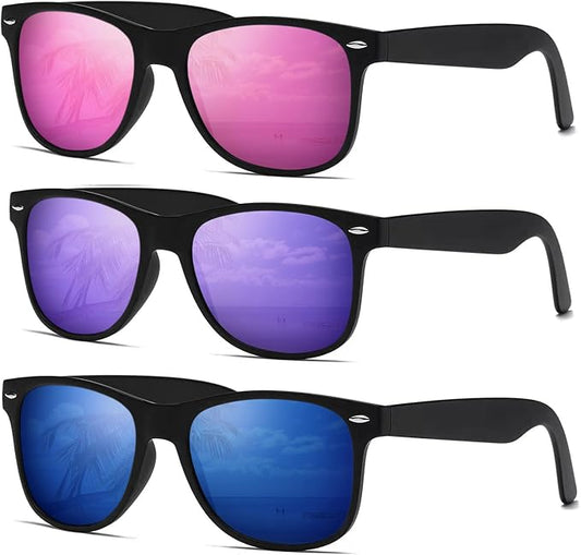 DEMIKOS Sunglasses Men Polarized Sunglasses for Mens Womens Retro Mirror Lens for Driving Fishing UV Protection