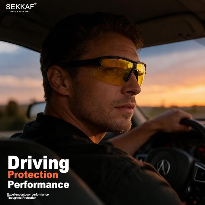 SEKKAF Polarized Sports Sunglasses for Men Women and Youth, UV400 Protection Ideal for Cycling Baseball Fishing Golf Running