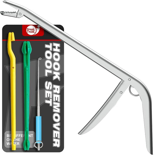 SNAIL TRAIL Fish Hook Remover Tool - Suitable for Most Types of Lures. Fishing Pliers for Fishhook Removal, Saltwater Dehooker Gear, Gifts for Beginners & Pro Fisherman