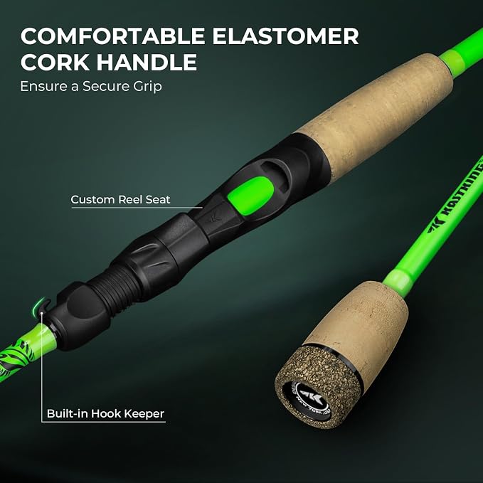 KastKing Zephyr Dual Tip Casting Rods & Spinning Fishing Rods, Lightweight KastFlex IM6 Graphite Rod, Dual Tips Section for Different Powers, Built-in Hook Keeper, PTS Power Transition System