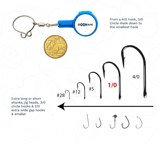 HOOK-EZE Fishing Knot Tying Tool | Protect from Fish Hooks | Tie Fishing Knots Easily, FG Knot Tying Tool, GT Knot Assist for Braid to Leader Connection, Adjustable Tension