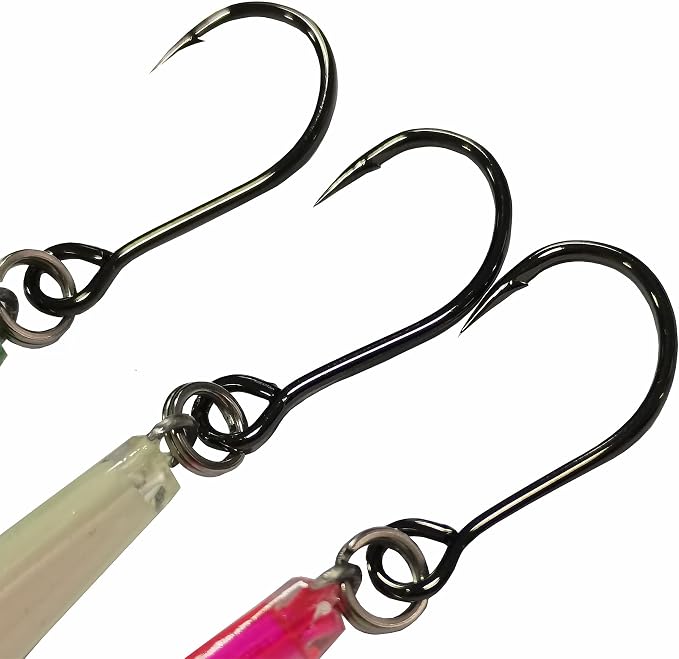 Kmucutie 5 Pieces Epoxy Resin Fishing Jig Lure Great for Inshore and Offshore Game Fish,Artificial Lures for Grouper,Dogtooth,Bass Salmon