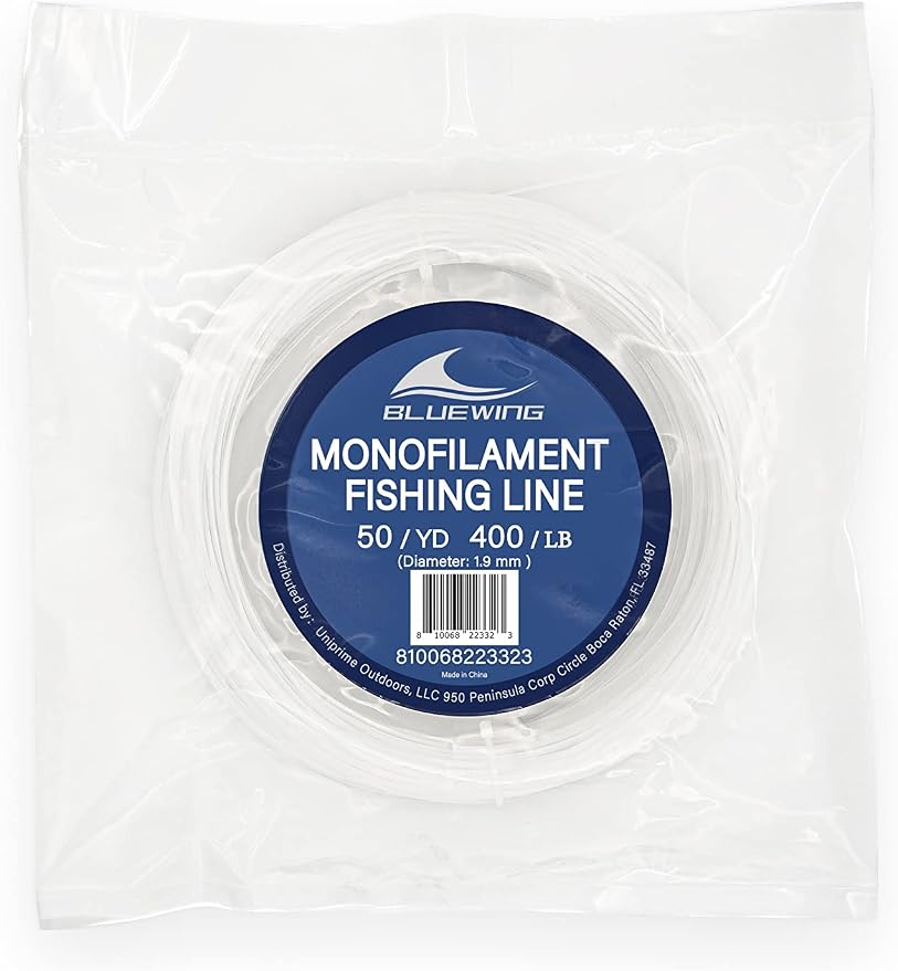 BLUEWING Monofilament Fishing Line Clear Mono Fish Wire Thin Diameter String 6-400 lbs, 50-3000 Yards