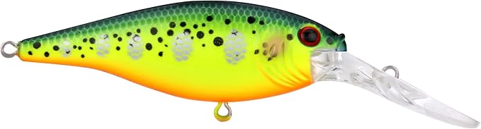 Berkley Flicker Shad Fishing Lure, Black Silver, 1/4 oz, 2 1/4in | 6cm Crankbaits, Size, Profile and Dive Depth Imitates Real Shad, Equipped with Fusion19 Hook
