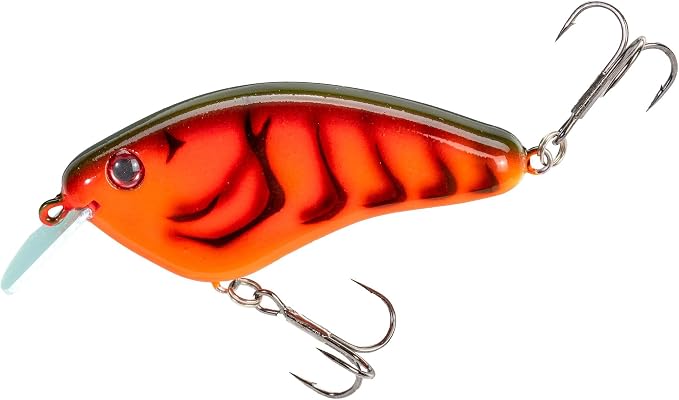 Strike King Hardliner Fishing Lure, Flat Sided Crankbait, Circuit Board Lip, Extra Tight Wobble, Size 4 Treble Hooks
