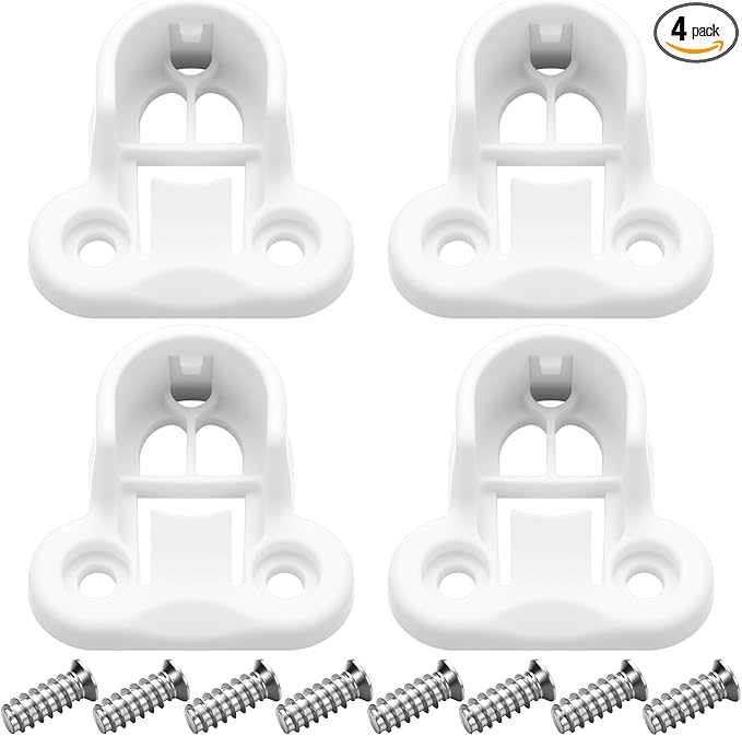 Nuanchu 4 Pack White Replacement Brackets Closet Replacement Brackets Kit Rail Holders Compatible with IKEA Pax Komplement Closet System