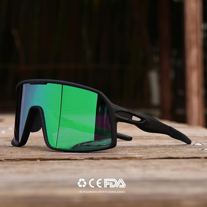 SEKKAF Polarized Sports Sunglasses for Men and Women Cycling Glasses UV Protection Goggles for Mountain Bike Running Fishing