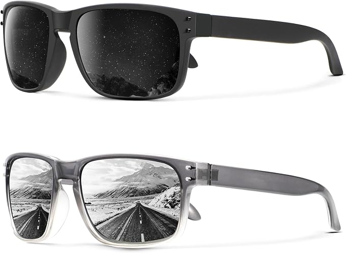 KALIYADI Polarized Sunglasses for Men and Women Vintage Style Sun Glasses for Fishing Running Driving with UV Protection