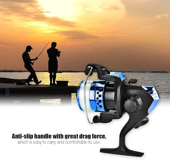 OUKENS Fishing Reel, 3 Colors Freshwater Plastic Plating Lightweight Spinning Fishing Reel Tackle Accessory