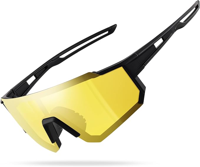 Polarized Sports Sunglasses for Men and Women,Fishing Cycling Mountain Bike Baseball Sunglasses with UV Protection