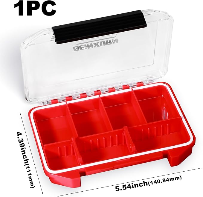 Geinxurn IPX4 Waterproof Small Storage Parts Organizer, Small Parts Case with Removable Dividers, Screwdriver Bit Set Box
