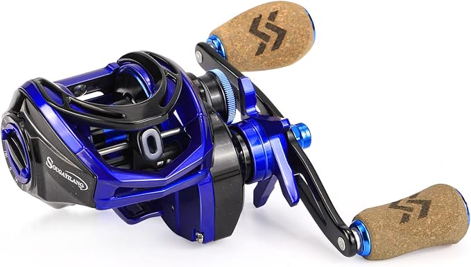 Sougayilang Baitcasting Reel, 7.0:1 Gear Ratio Super Smooth Power, 9 + 1 Shielded Ball Bearings Anti-Corrosion Baitcaster Reel Fishing Reel