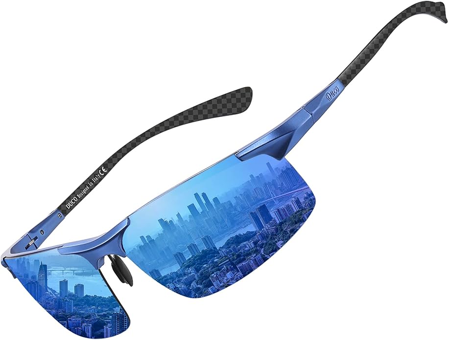 DUCO Polarized Sunglasses Mens Ultralight Carbon Fiber Sun Glasses for Men Driving Sports Fishing UV400 Protection DC8277