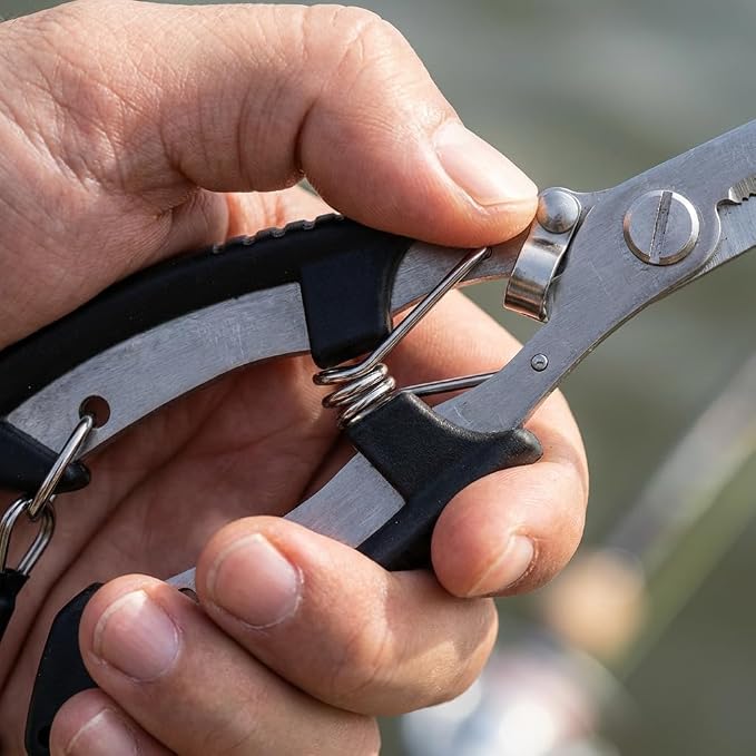 HAMMER IRON ALLEY 2PCS Stainless Steel Fishing Pliers with Lanyard, HIA Needle Nose Pliers Fishing Hook Remover, Great for Saltwater and Freshwater